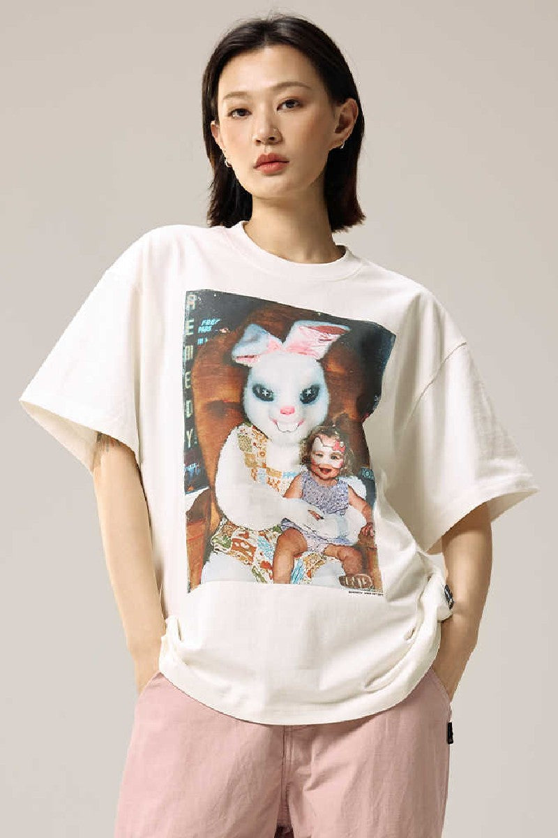 Rabbit Graphic Crewneck Tee