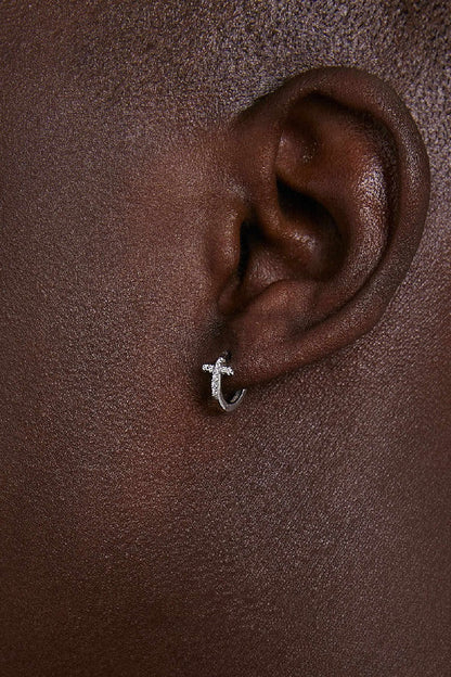 Cross Diamond Stud Earrings