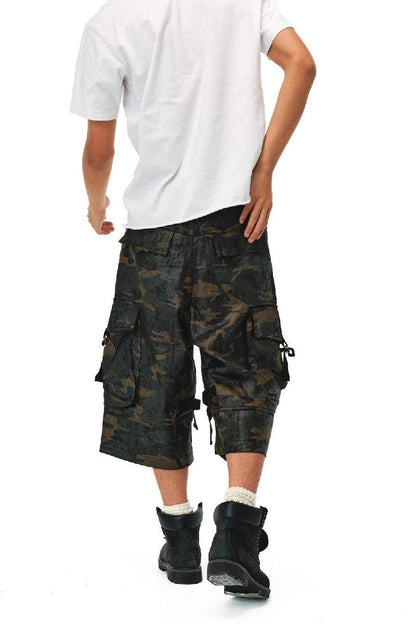 Waxed Camo Pocket Shorts