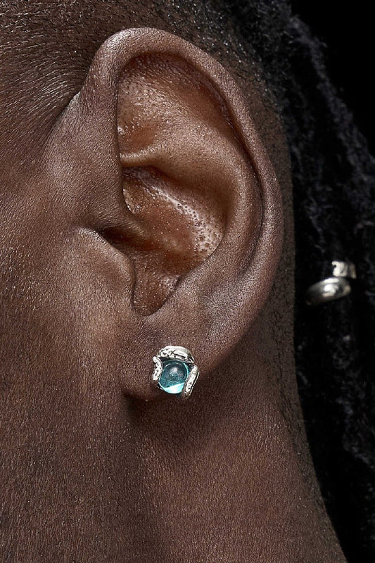 Blue Serpent Stud Earrings