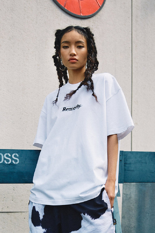 Letter Print Oversized Tee