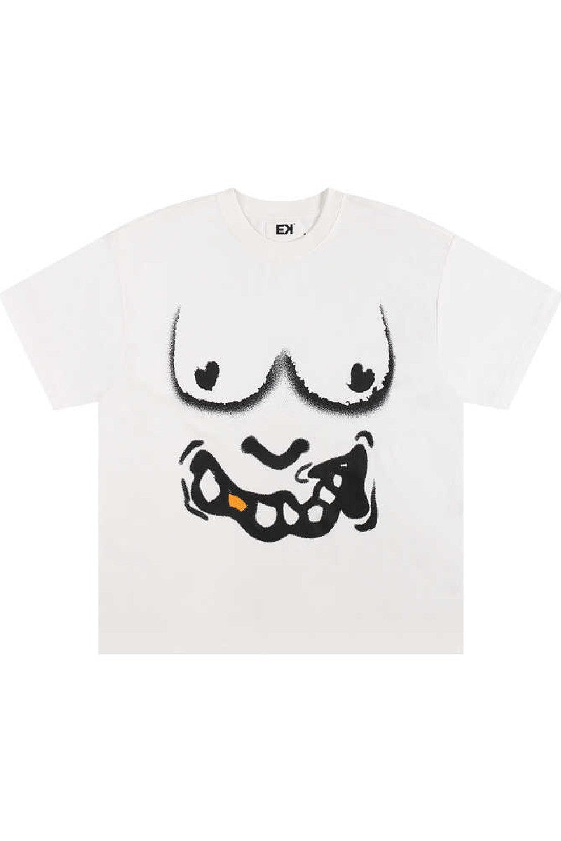 Graffiti Print Crewneck Tee