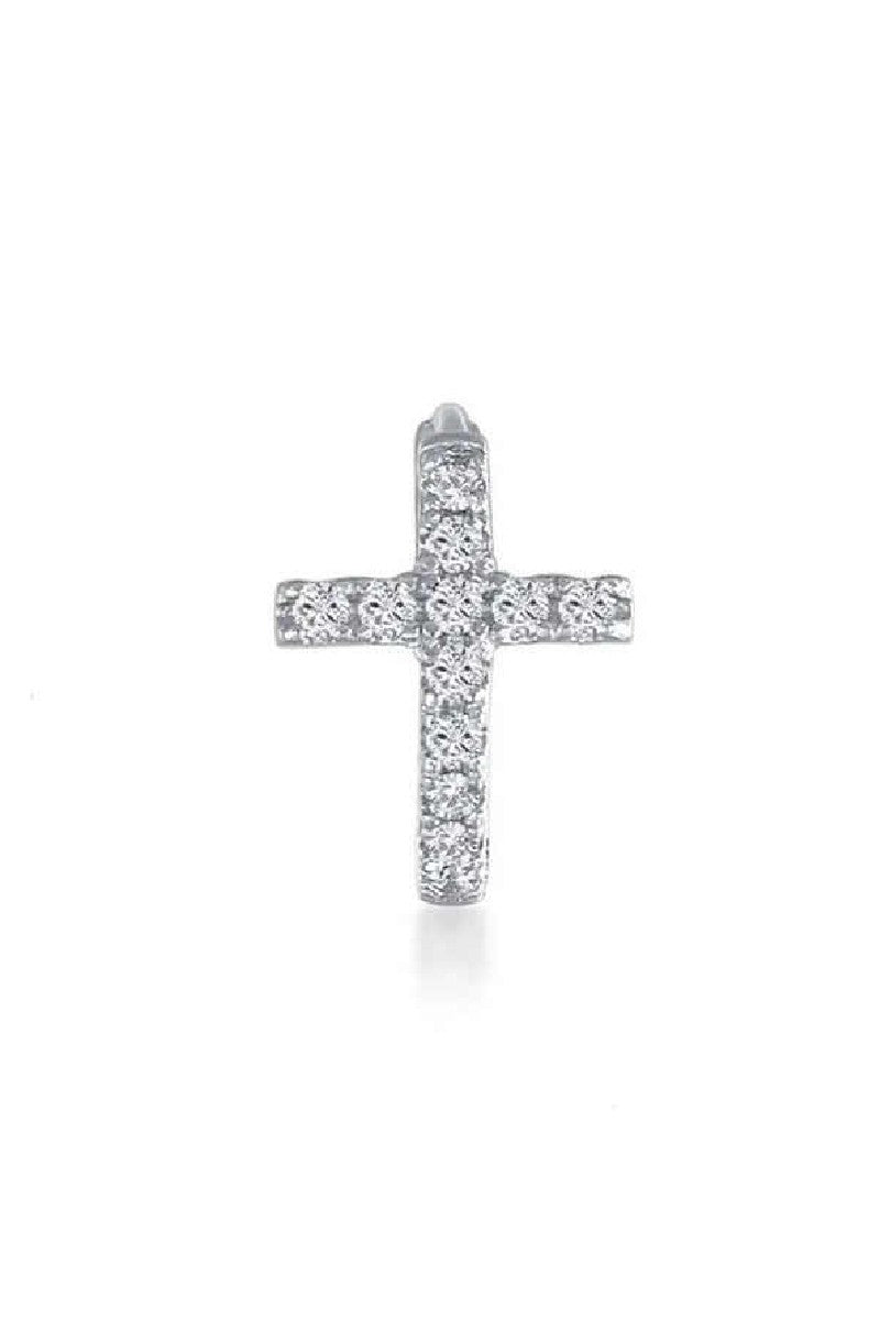 Cross Diamond Stud Earrings