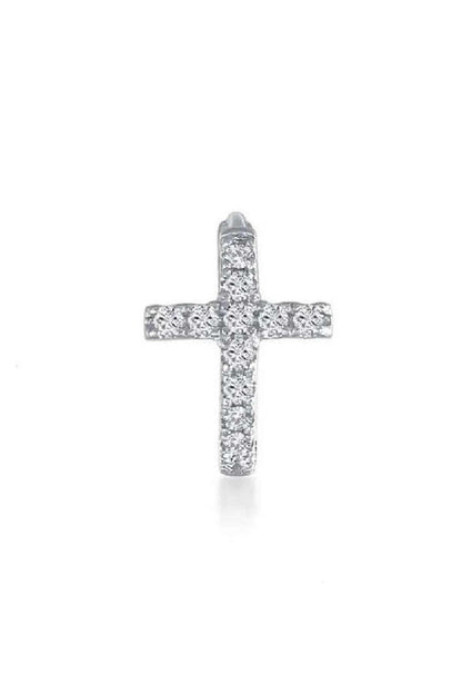 Cross Diamond Stud Earrings