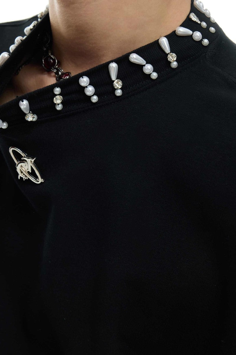 Modal Rhinestone Pearl Tee