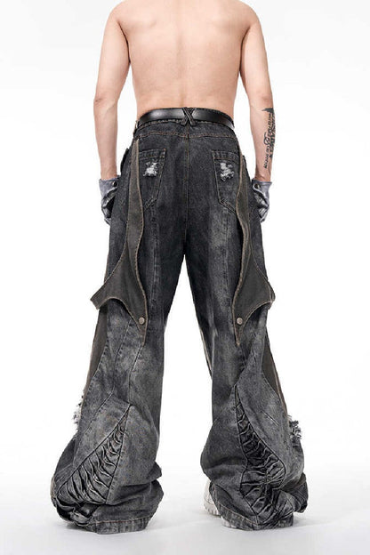 Deconstructed Snakebone Distressed Jeans