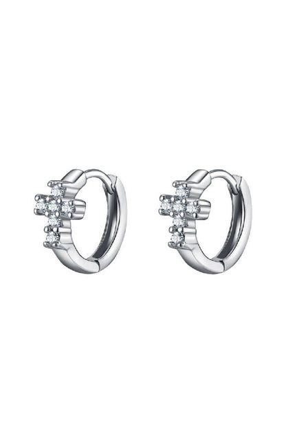 Diamond Cross Hip Hop Earrings