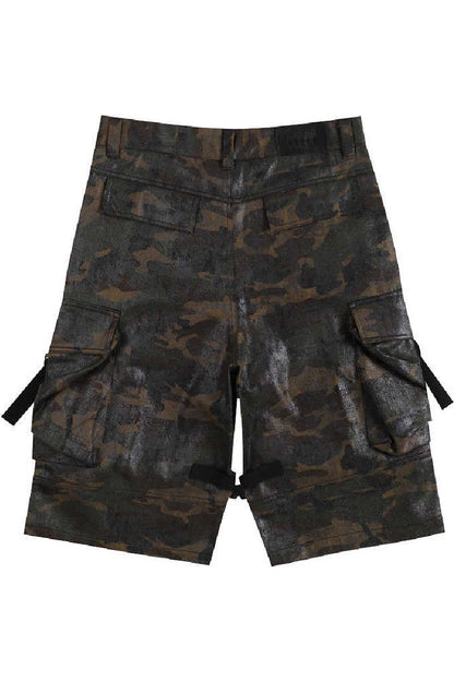 Waxed Camo Pocket Shorts