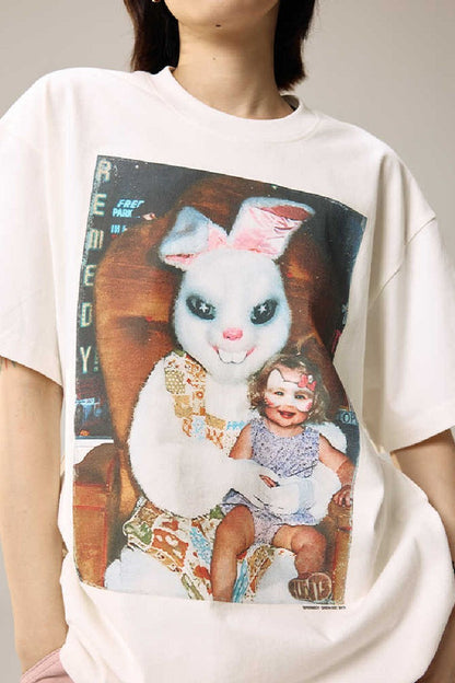 Rabbit Graphic Crewneck Tee