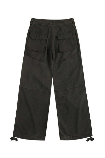 Washed Structured Cargo Pants
