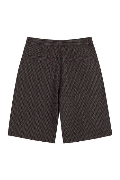 Vintage Plaid Embroidered Shorts