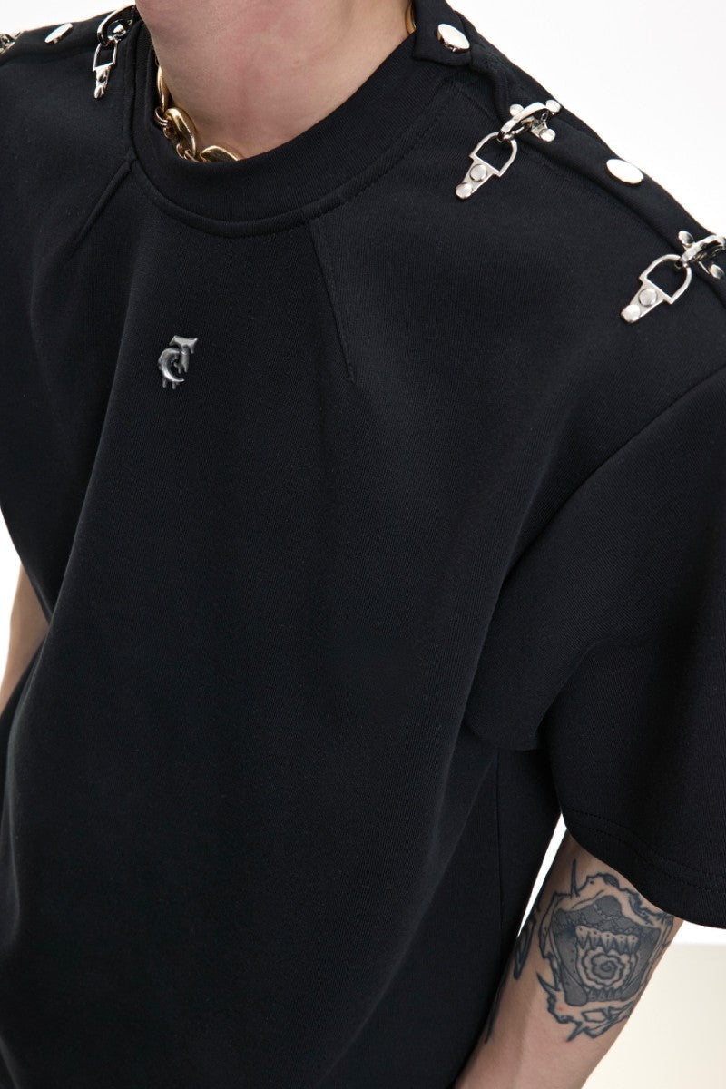 Deconstructed Buckle Shoulder Tee