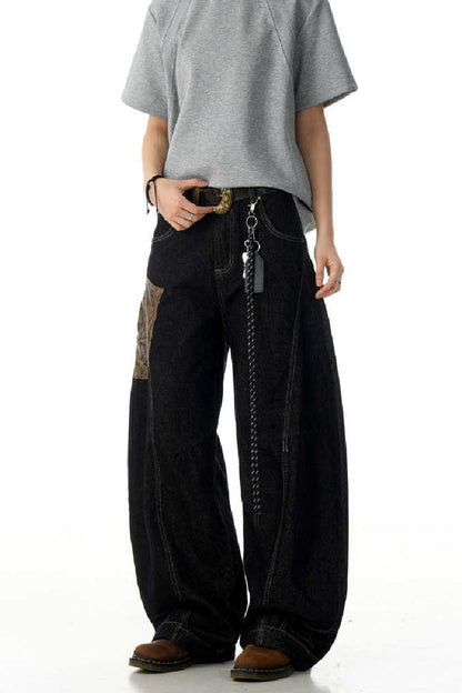 Black Blade Snake Pocket Jeans