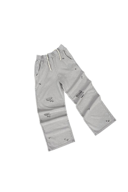 Snow Wash Ripped Jeans
