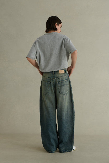 Vintage Wide Leg Overdyed Jeans