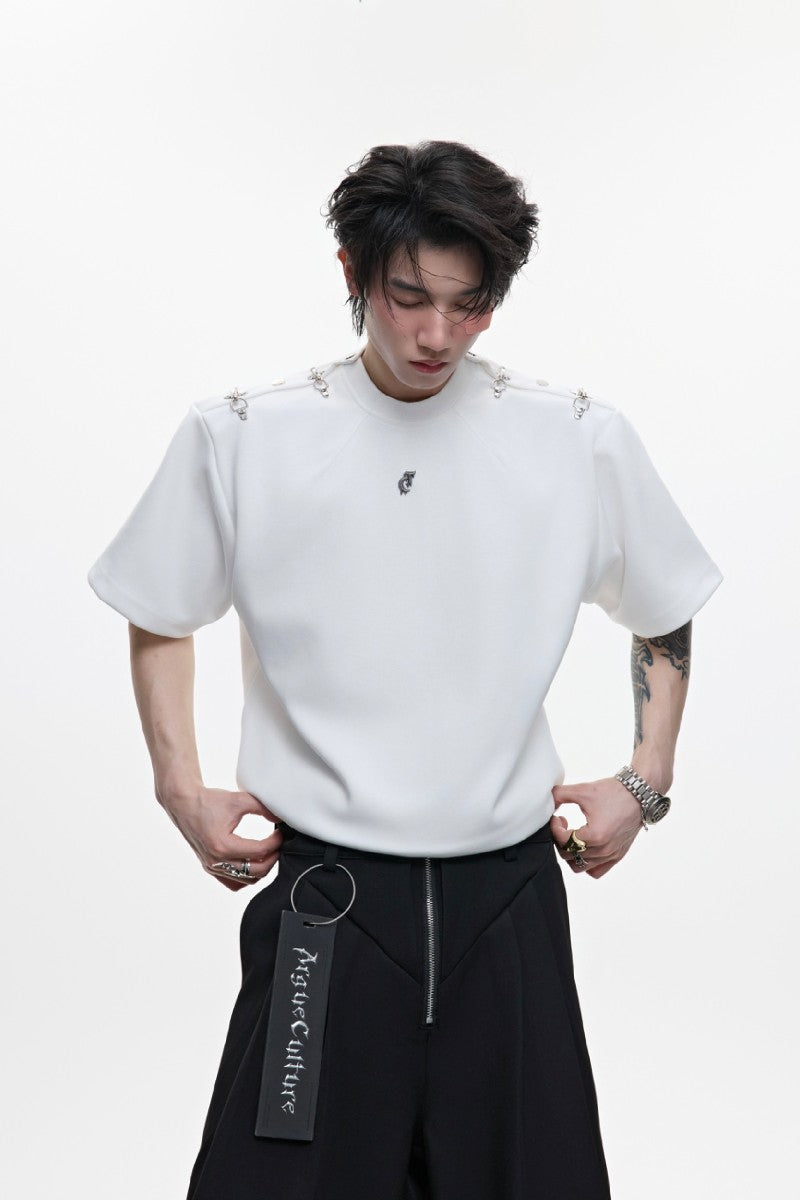 Deconstructed Buckle Shoulder Tee