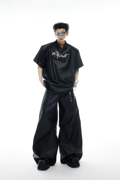 Iridescent Deconstructed V-Neck Tee