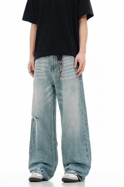 Distressed Light Wash Jeans