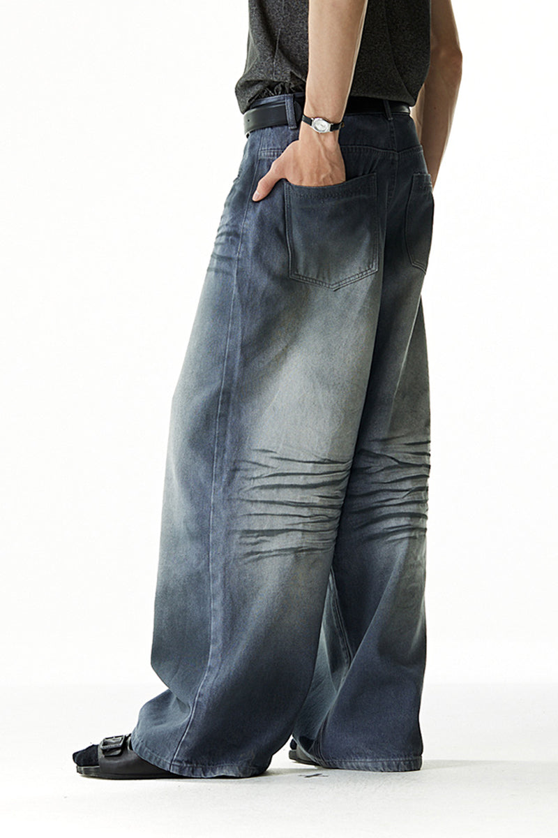 Basic Crinkle Whisker Wash Jeans