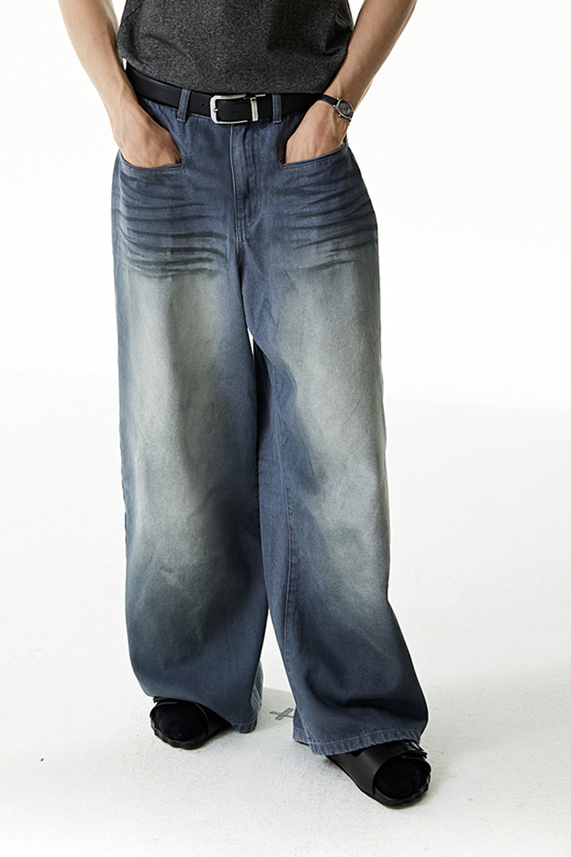 Basic Crinkle Whisker Wash Jeans