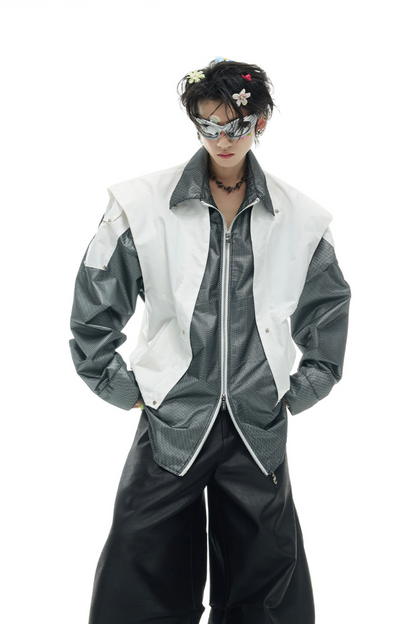 Deconstructed Mesh Utility Shirt