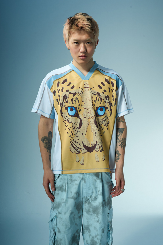 Leopard Print V-Neck Jersey