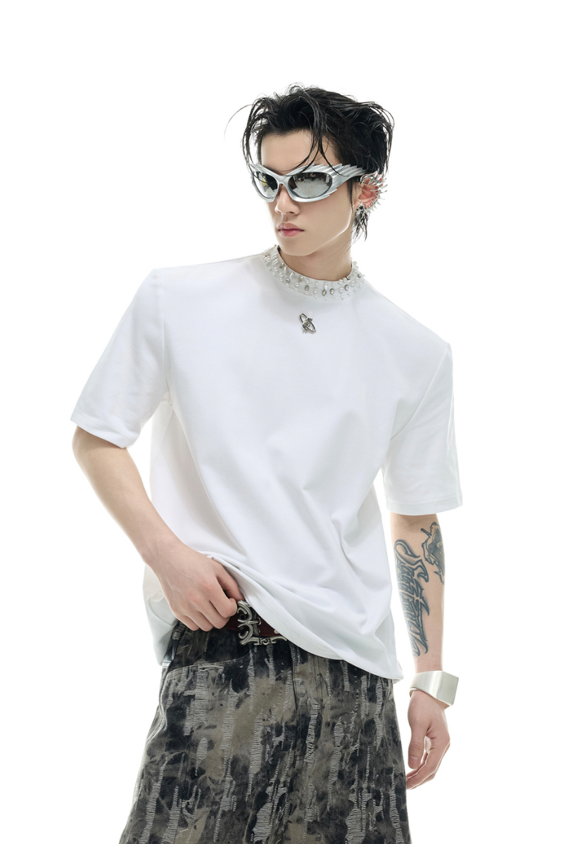 Modal Rhinestone Pearl Tee