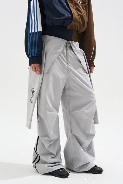 Pleated Utility Track Pants