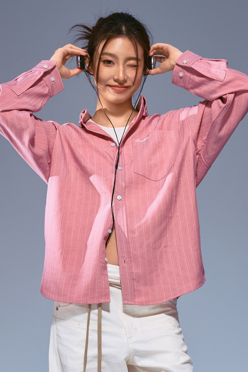 Striped Cleanfit Shirt Jacket