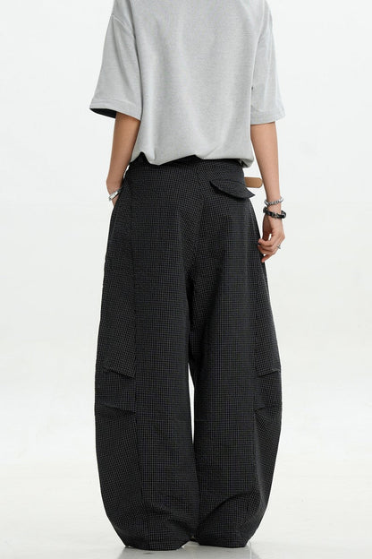 Plaid Pleated Blade Pants