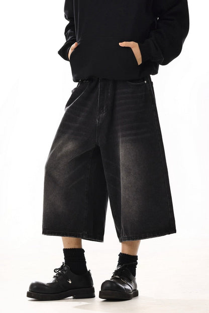 Vintage Washed Cropped Shorts