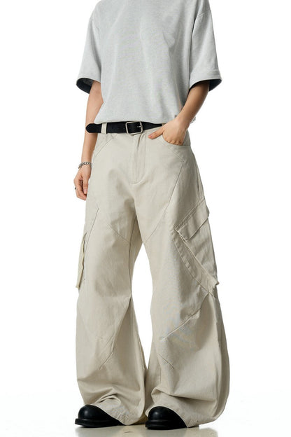 Beige Deconstructed Scythe Pants