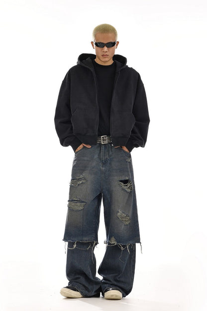 Vintage Deconstructed Patchwork Jeans