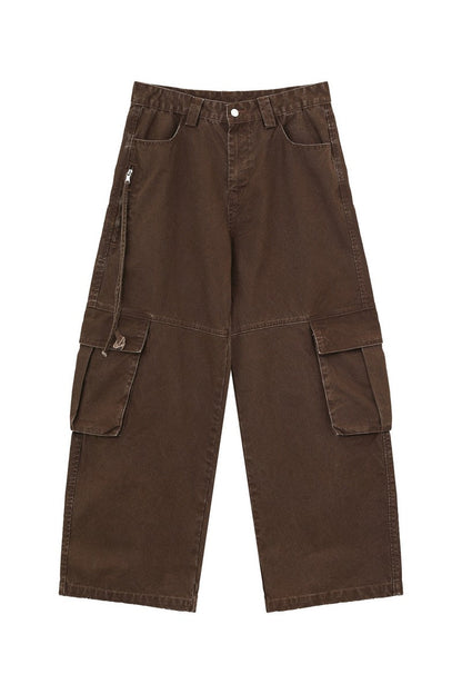 Deconstructed Cargo Denim Jeans