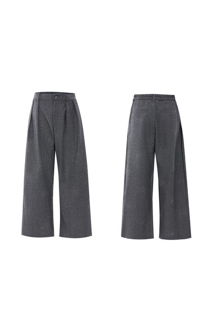 Rhinestone Sequin Pleated Trousers