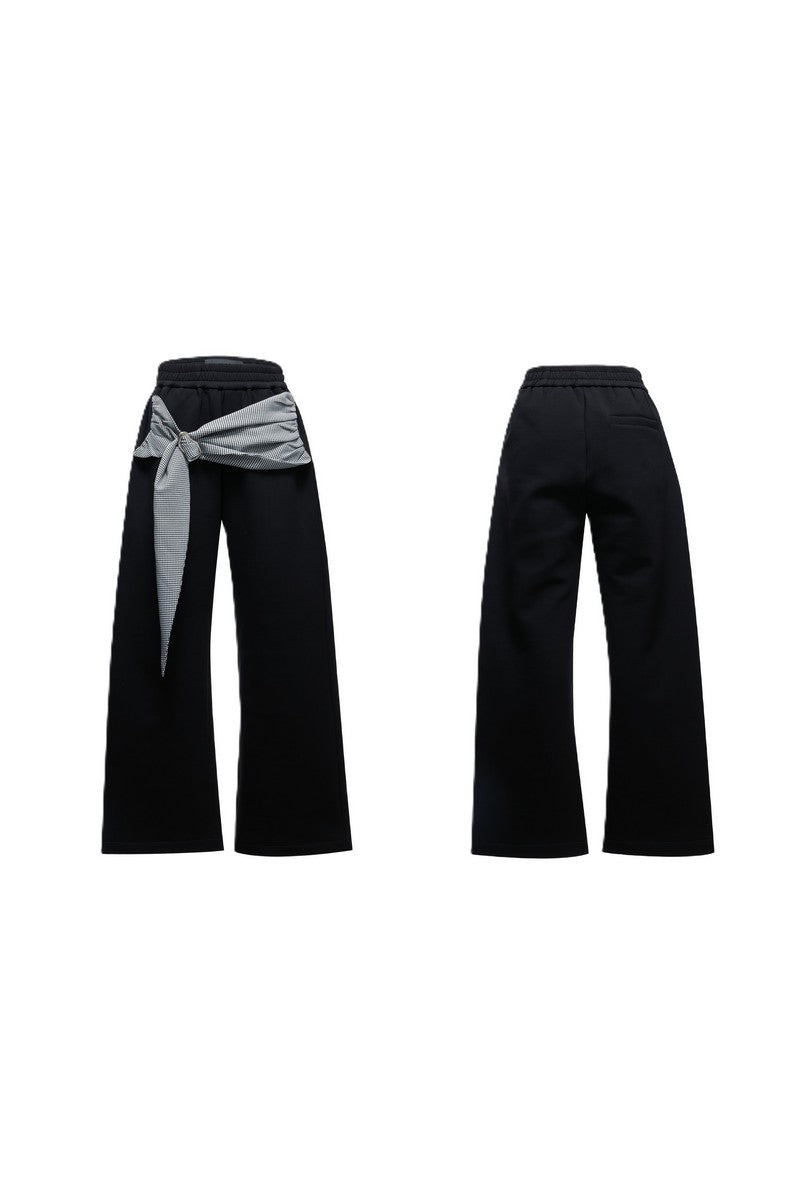 Houndstooth Bow Sweatpants