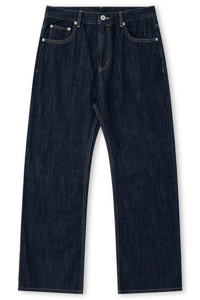 Japanese Raw Denim Straight-Leg Flare Jeans