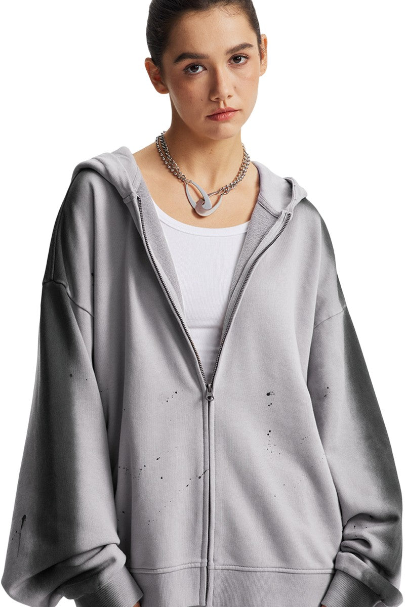 Spray Paint Graffiti Zip Hoodie