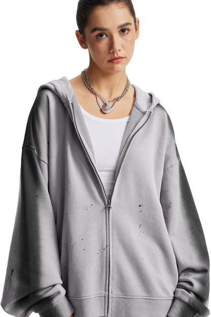 Spray Paint Graffiti Zip Hoodie
