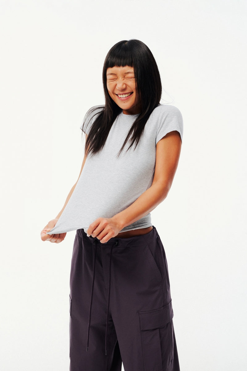 Lyocell Blend Fitted Short Sleeve Tee
