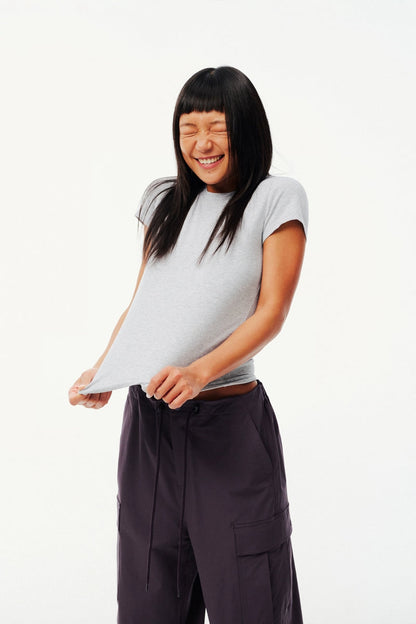 Lyocell Blend Fitted Short Sleeve Tee