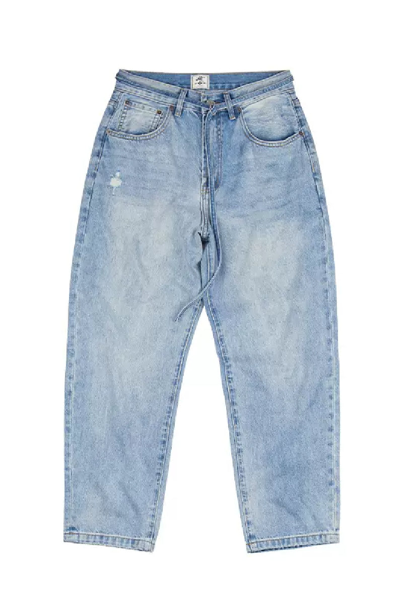 Adjustable Waist Straight-Leg Jeans