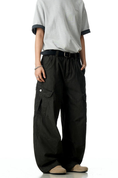 Army Green Pocket Cargo Pants