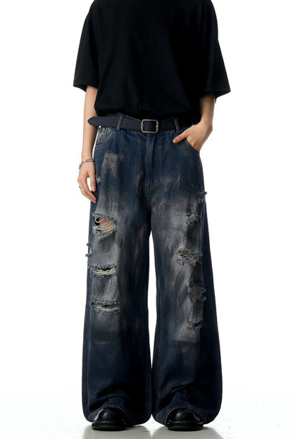 Wasteland Ripped Straight Jeans