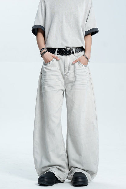 Gray Washed Scythe Jeans