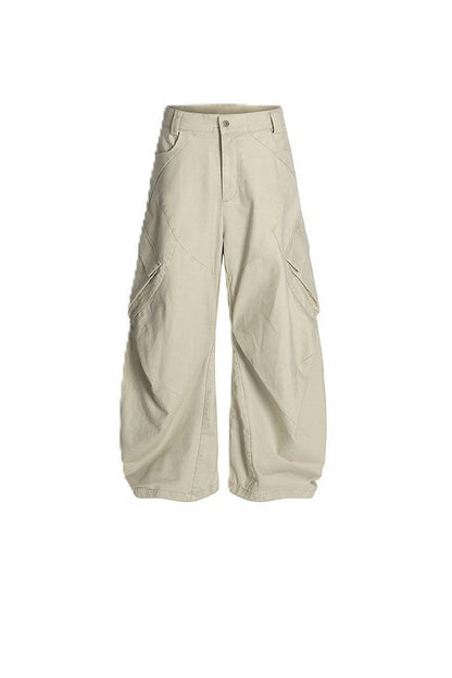 Beige Deconstructed Scythe Pants