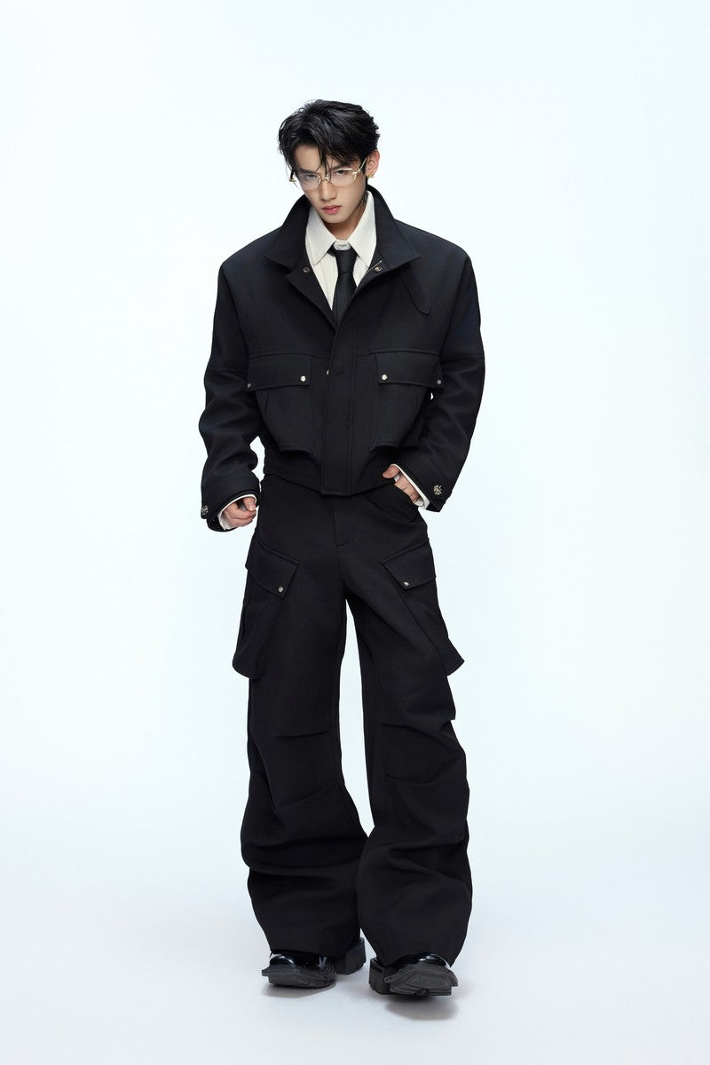 Deconstructed Utility Cropped Jacket