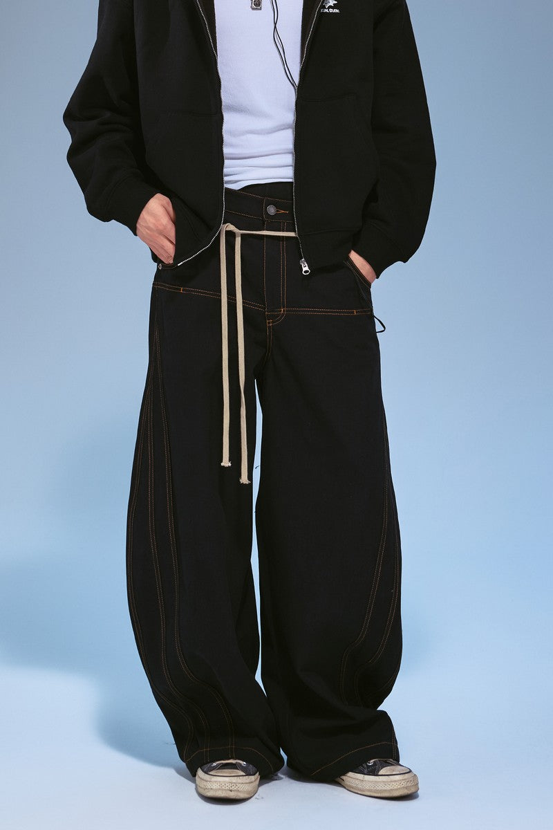 Twill Cut Loose Pants