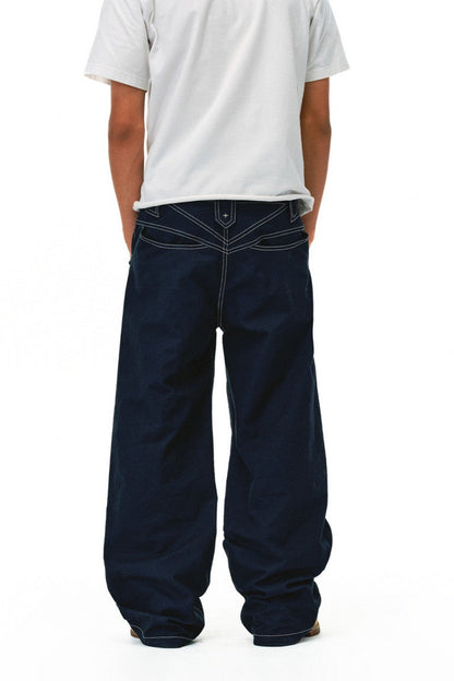 Embroidered Eye Canvas Pants