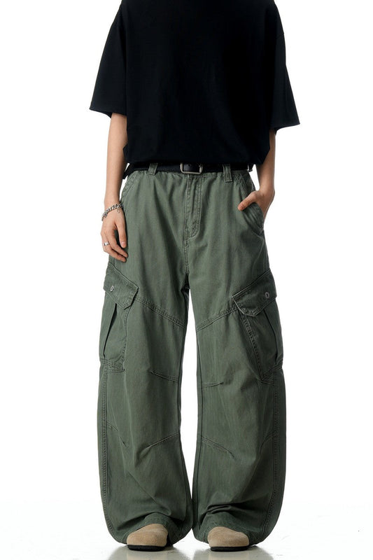 Army Green Pocket Cargo Pants